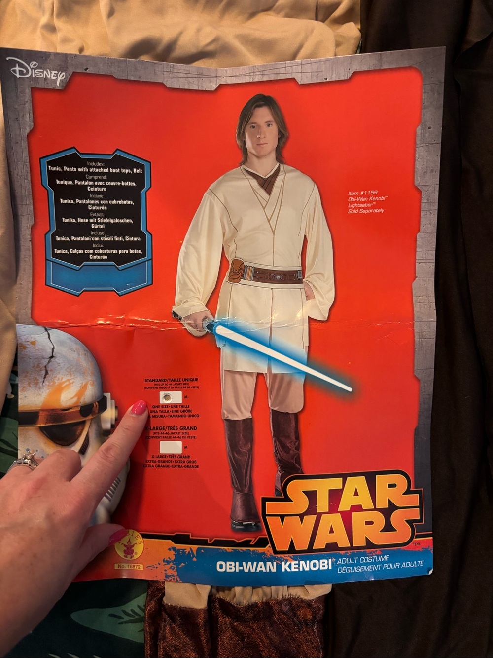Disney Obi-Wan Kenobi Costume Poster - White & Brown
